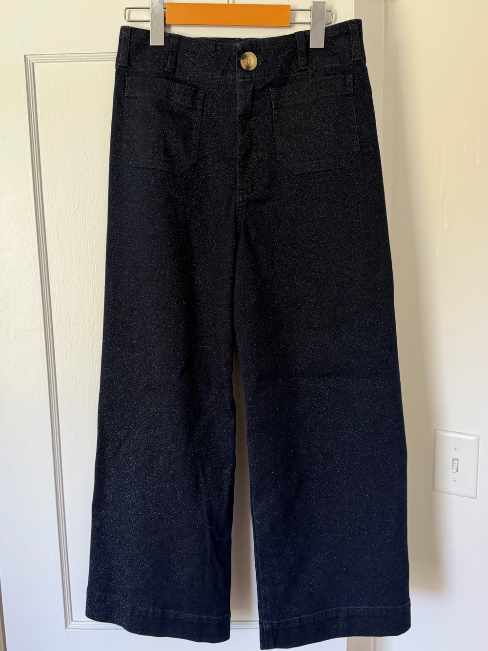 Maeve The Colette HR Croppes Wide Leg Trouser Dark Sparkle